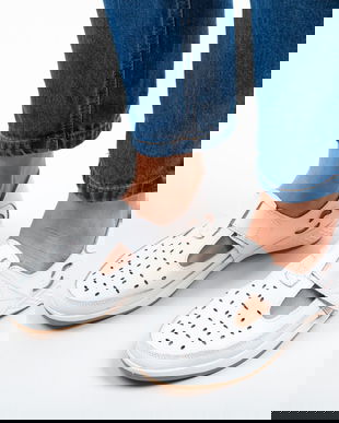 Espadrile Casual Vletea Albe