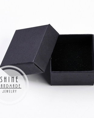 Cutie inel neagra, 5.1x5.1x3.2cm