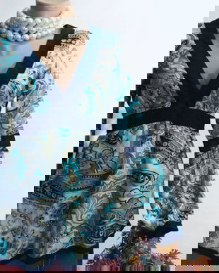 Bluza mătase naturala imprimeu paisley