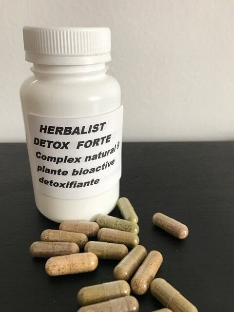 HERBALIST DETOX FORTE  Complex natural din 9 plante bioactive pentru detoxifierea organismului