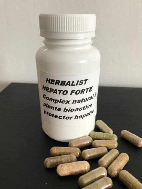 HERBALIST HEPATO FORTE  Complex natural din 9 plante bioactive, protector hepato-biliar