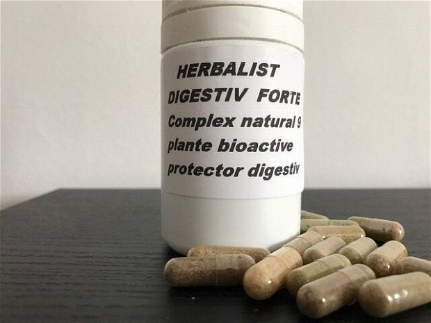 HERBALIST DIGESTIV FORTE  Complex natural 9 plante pentru o digestive usoara