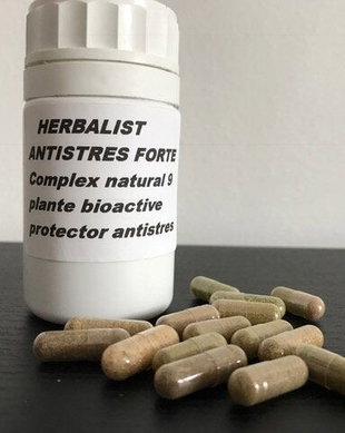 HERBALIST ANTISTRES FORTE- Complex natural 9 plante  bioactive protector antistres