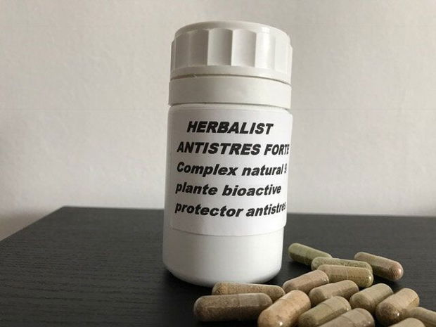 HERBALIST ANTISTRES FORTE- Complex natural 9 plante  bioactive protector antistres