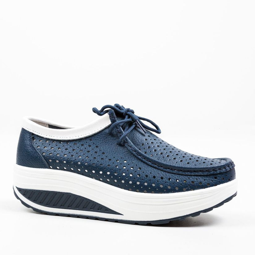 Pantofi Casual Met Bleumarin