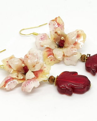 Cercei peach roses