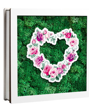 Caseta decorativa cu licheni, DekoLaser, CDL1006L