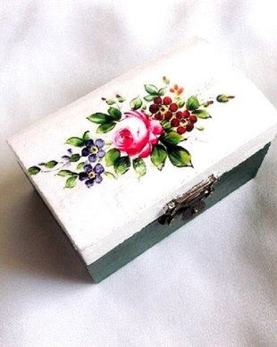 Cutie din lemn decorata 38725