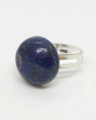 Inel lapis lazuli rotund