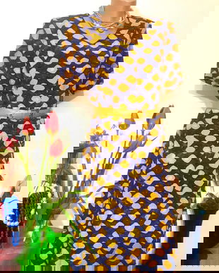 Rochie mătase imprimeu lemon