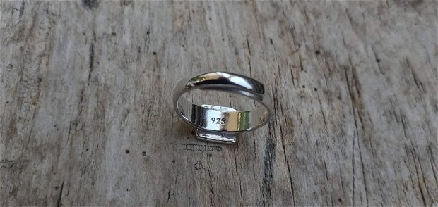 Baza inel reglabil, argint rodiat - platou 9 mm