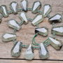 Prehnit, sirag - colier fara inchizatoare, piese fatetate 28x20 mm