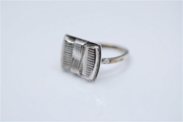 Inel argint 925, cu fundă, inel rotund, inel marime mica, inel minimalist