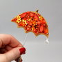 Brosa Umbrelă - Portocalie