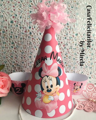 Coif petrecere  baby Minnie mouse personalizat
