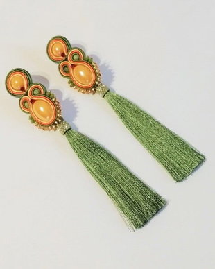 Cercei soutache Olive