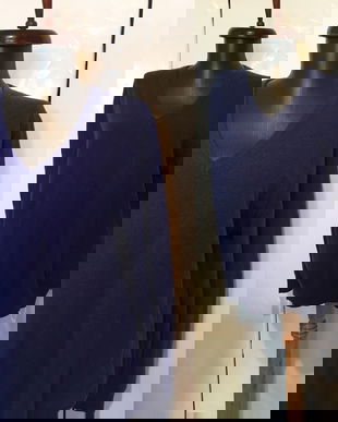 BENETTON PULOVER LANA MERINOS ALBASTRU ROYAL