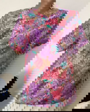 Bluza mătase naturala floral