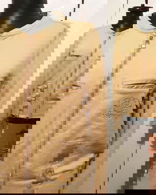 LOUIS FERAUD PARIS CARDIGAN FIR LAME AURIU