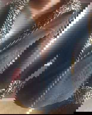 GEACA SCURTA CU BLANA PRINT LEOPARD ITALIA MARIME E 46