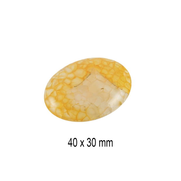 Cabochon Agata Crackle, 40 x 30 mm, A-262