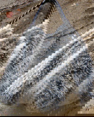 Noua-Geanta tricotaj cu blana