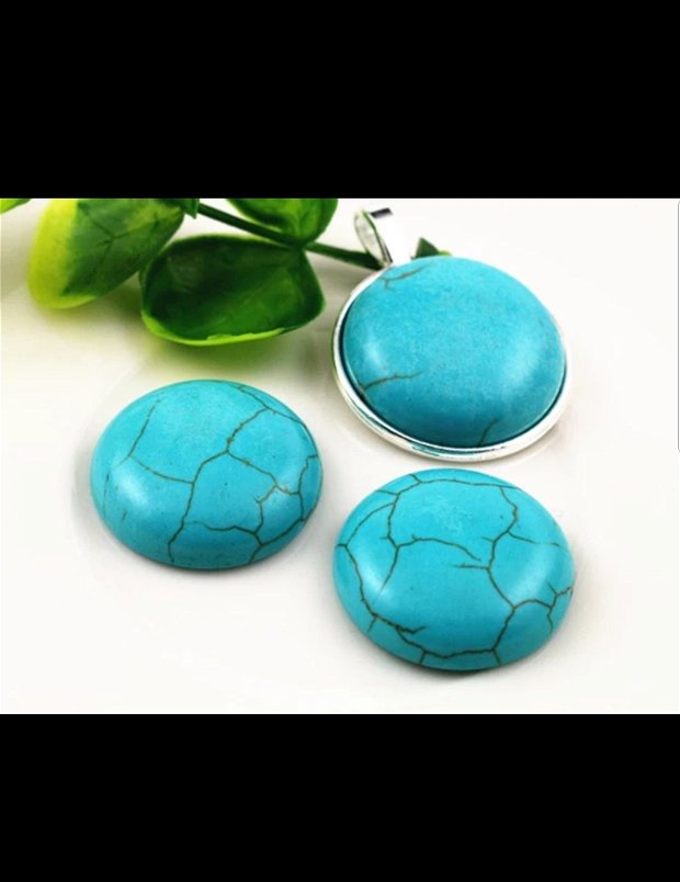 Cabochon 25mm turquoise natural