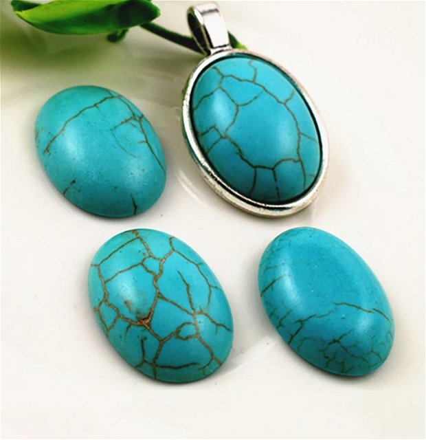 Cabochon 18x25mm turquoise natural