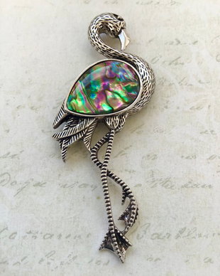 Brosa flamingo & Paua Shell