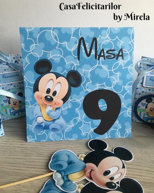 Numar de masa botez baby Mickey mouse
