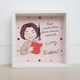 Ceas bunica pictat manual personalizat cu text si nume