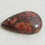 Cabochon lacrima din poppy jasper aprox 29.5x19.5x6.5 mm