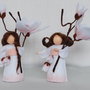 Copila Magnolie, figurină handmade din fetru, inspirată din pedagogia Waldorf
