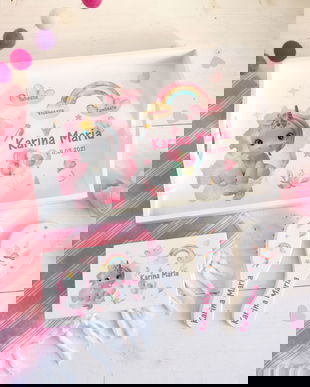 Set mot cu Curcubeu si Unicorn | Set pentru ruperea turtei cu tema Curcubeu si Unicorn