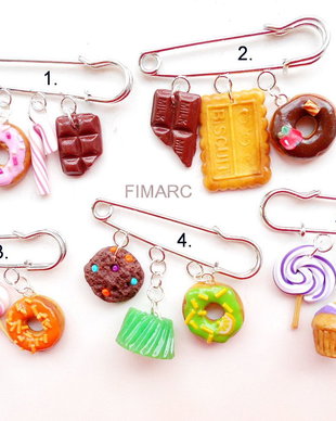 Sweets - brosa pentru articole tricotate:pluovere,esarfe,..etc