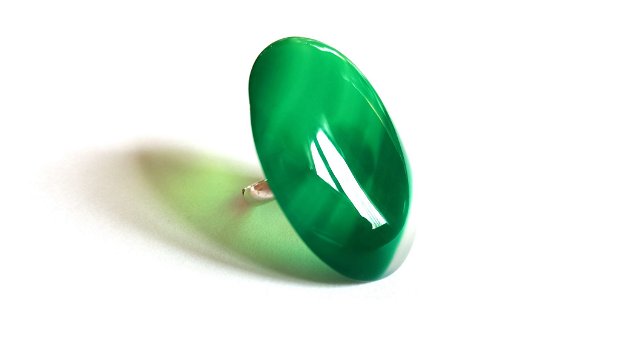 Inel Agata verde si Argint 925 - IN905 - Inel verde masiv, inel pietre semipretioase, inel reglabil, inel piatra mare, cadou aniversare, cadou 8 martie, cadou Craciun, cadou sotie, inel statement, inel supradimensionat, cristale vindecatoare