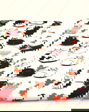 !imediat!Jerse buclat (french terry) - de la 55x90cm - elastic, Pisici, cod C3