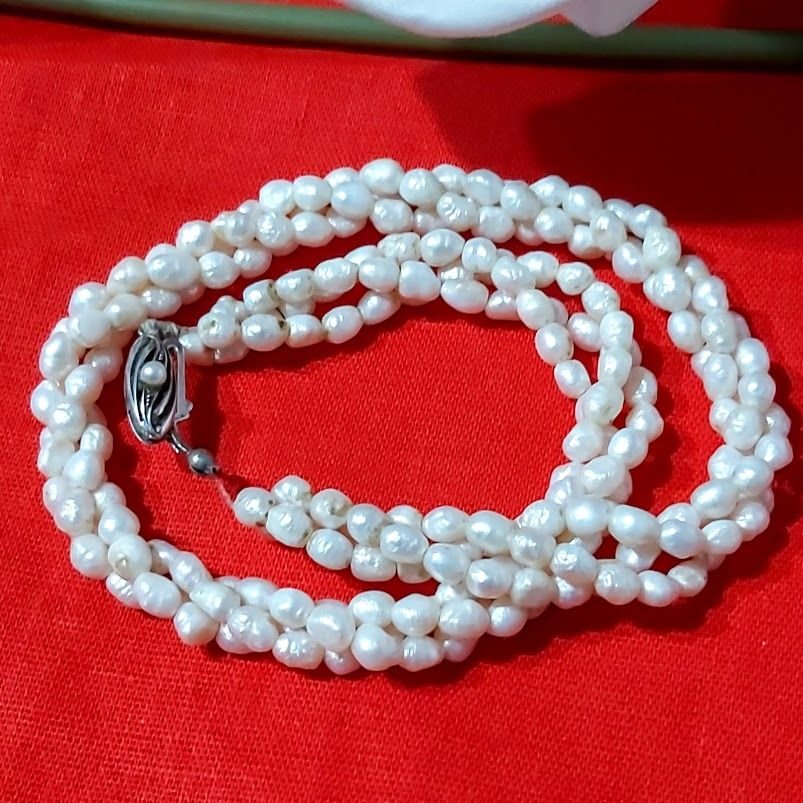 Colier vintage perle naturale