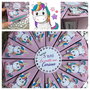 Cutii felie de tort tematica  Unicorn