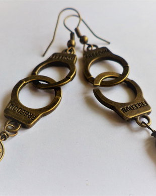 Cercei handmade din link catuse - freedom