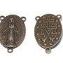 Link din aliaj metalic, bronz, 23x14.5 mm