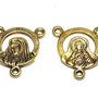 Candelabru din aliaj metalic, auriu antichizat, 19x17 mm
