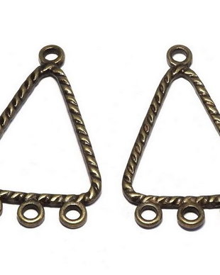 Candelabru din aliaj metalic, bronz, 31x19 mm