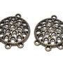 Candelabru din aliaj metalic, bronz, 25x21 mm