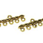 Link din aliaj metalic, auriu antichizat, 10x26 mm