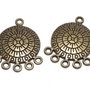 Link din aliaj metalic, bronz, 26x21 mm