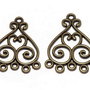 Link din aliaj metalic, bronz, 33x25.5 mm