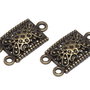 Link din aliaj metalic, bronz, 23x12.5 mm