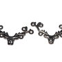 Link din aliaj metalic, gunmetal, 35.5x17.5 mm