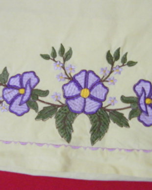Husa perna cu broderie